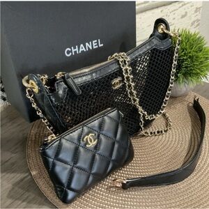 LAST ONE NEW Chanel Mesh shoulder Bag Set GWP/VIP